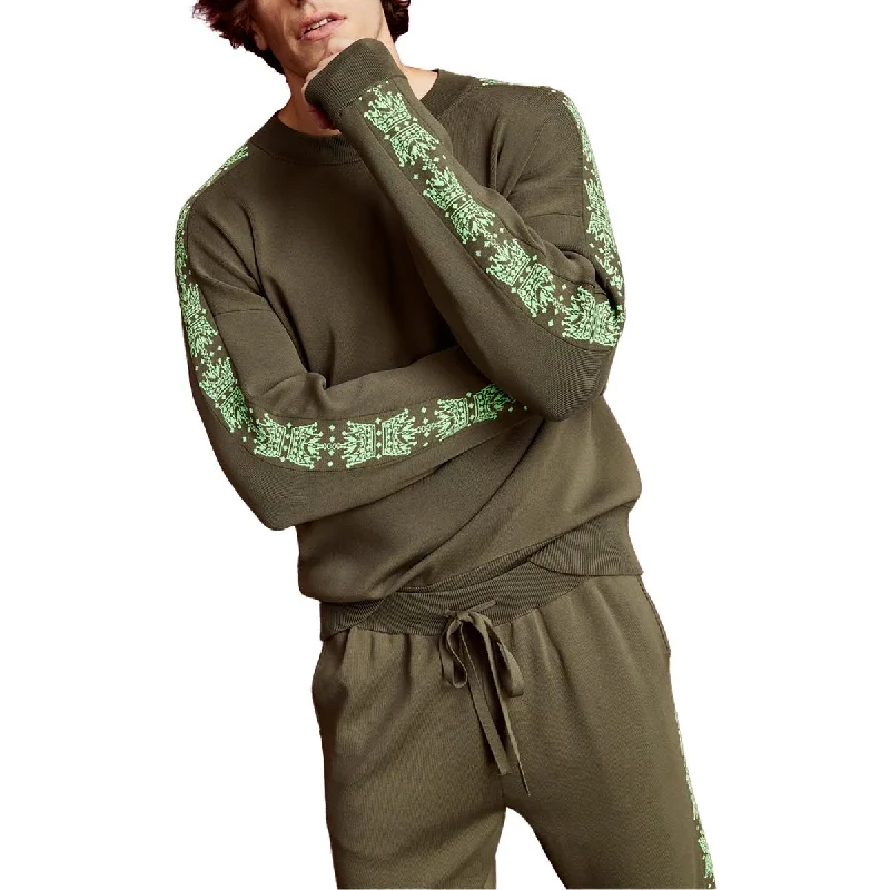 Grand Opening Sale Royalty By Maluma Mens Crewneck Print Pullover Sweater