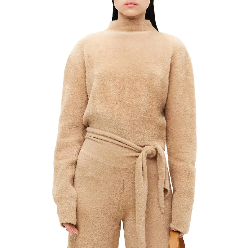 Lowest Price Simon Miller Womens Oko Crop Funnel Neck Pullover Sweater