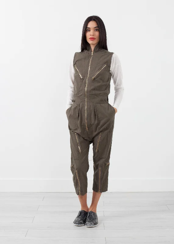 Super Deal Sleeveless Harem Flightsuit
