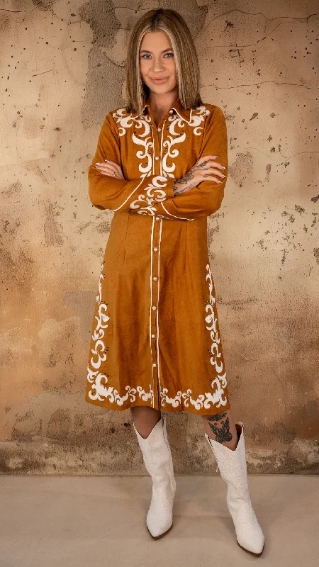 Weekend Special Star of the Rodeo Camel Dress
